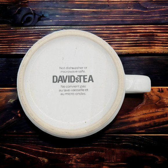 Davids Tea Cat Mosaic Mug - Gold Rimmed - RARE - Picture 6 of 6